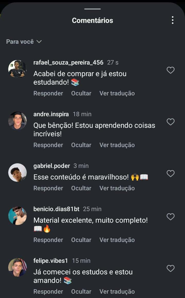 Mais comentários positivos